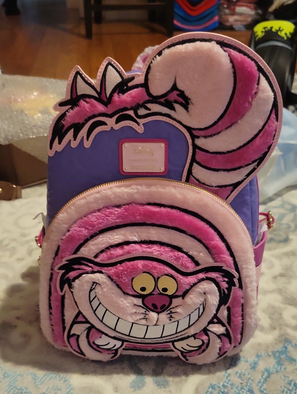 Disney Loungefly Cheshire Cat Plush Mini Backpack
